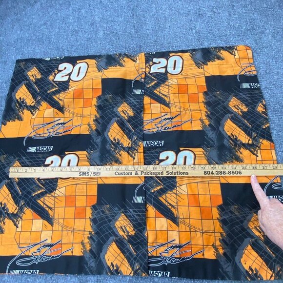 Tony Stewart Pillow Sham NASCAR #20 Orange Black Standard Size 26x20 Springs - Picture 9 of 10